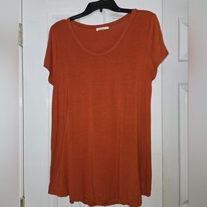 Orange Cap Sleeve Relaxed T-Shirt